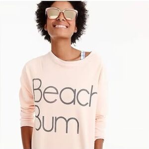 J.CREW Beach Bum Sweatshirt in Sheer Apricot Size XXS